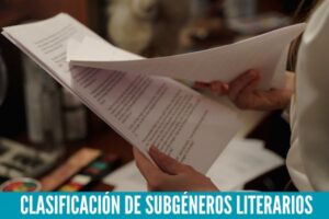 Clasificación de Subgéneros Literarios - ¿Cómo se clasifican?