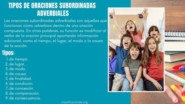 Tipos De Oraciones Subordinadas Adverbiales