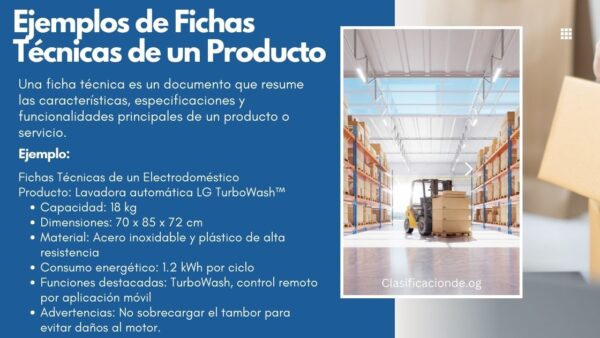 Ejemplos de Fichas Técnicas de un Producto