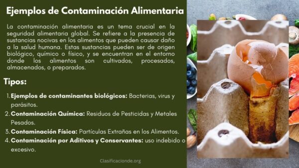 Ejemplos de Contaminación Alimentaria
