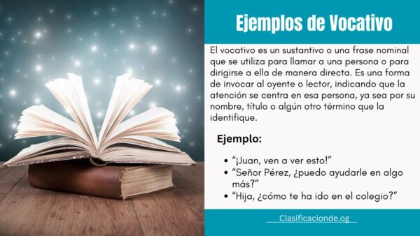 Ejemplos de Vocativo