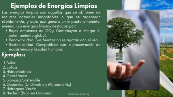 Ejemplos de Energías Limpias