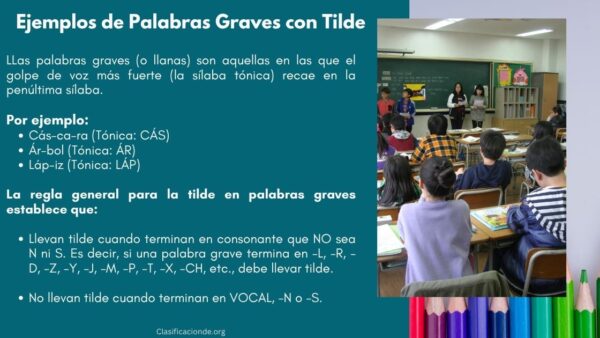 Ejemplos de Palabras Graves con Tilde