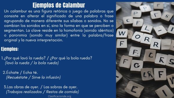 Ejemplos de Calambur