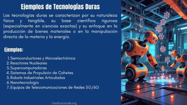 Ejemplos de Tecnologías Duras