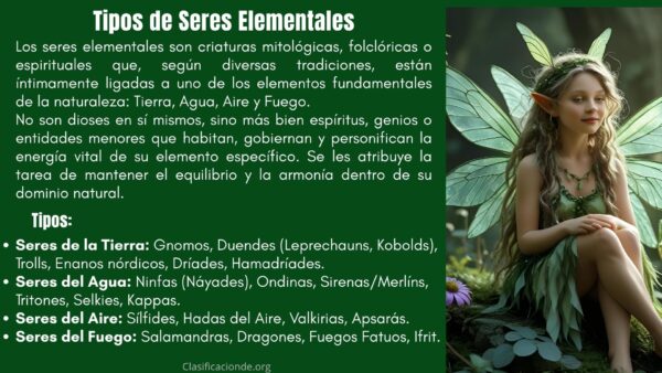 Tipos de Seres Elementales