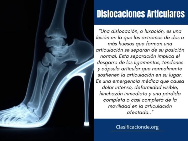 Clasificación de Dislocaciones Articulares