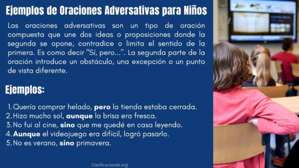 Ejemplos de Oraciones Adversativas para Niños