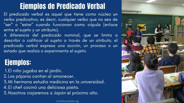 Ejemplos de Predicado Verbal