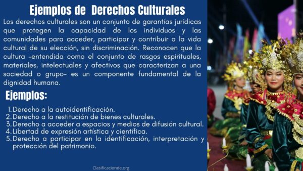 Ejemplos de Derechos Culturales