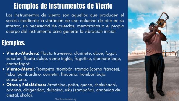 Ejemplos de Instrumentos de Viento