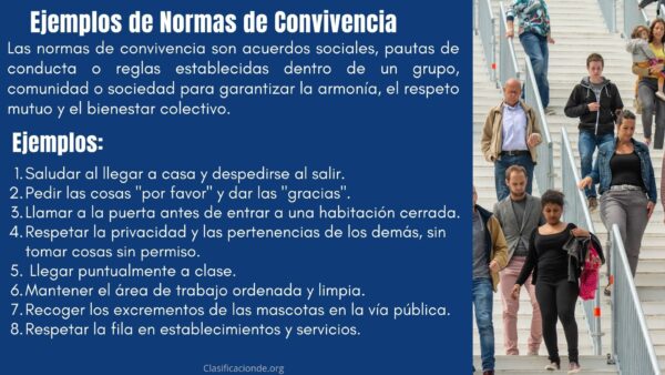 Ejemplos de Normas de Convivencia