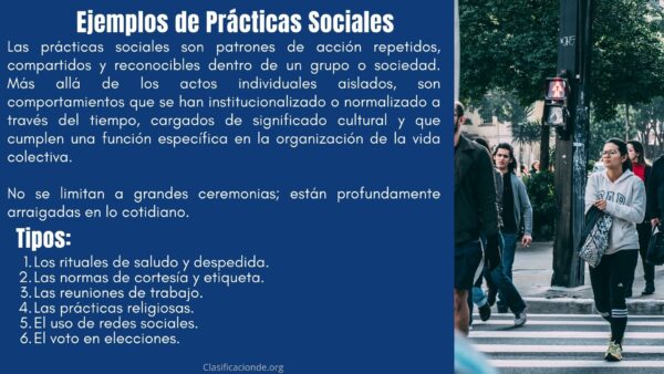 Ejemplos de Prácticas Sociales