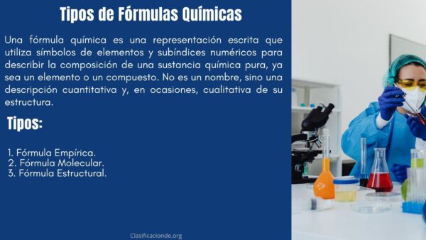 Tipos de Fórmulas Químicas