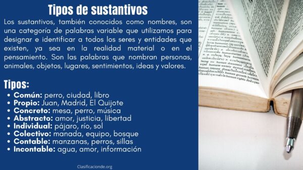 Tipos de sustantivos
