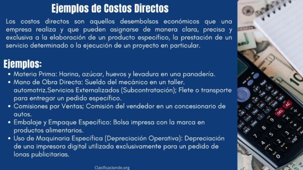 Ejemplos de Costos Directos