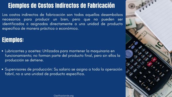 Ejemplos de Costos Indirectos de Fabricación