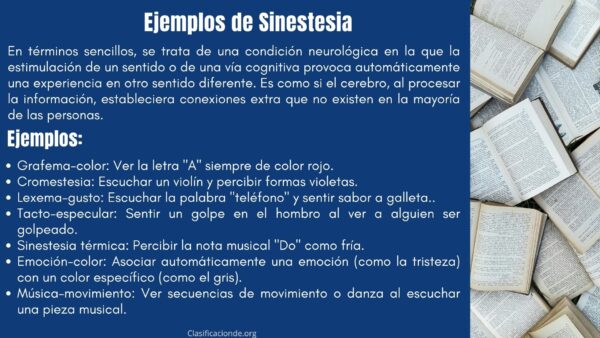 Ejemplos de Sinestesia