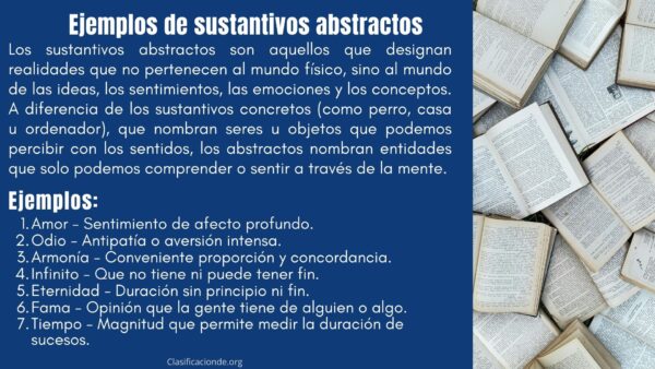 Ejemplos de sustantivos abstractos