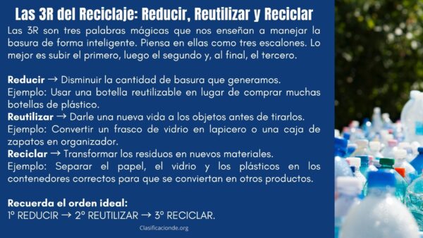 Ejemplos de las 3R del Reciclaje