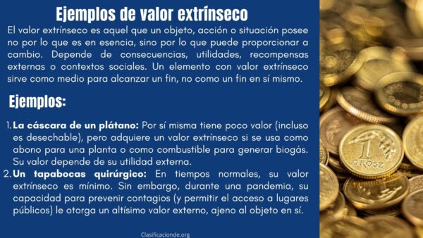 Ejemplos de valor extrínseco