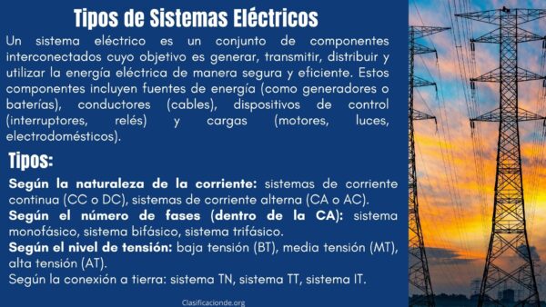 Tipos de Sistemas Eléctricos