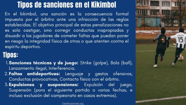 Tipos de sanciones en el Kikimbol