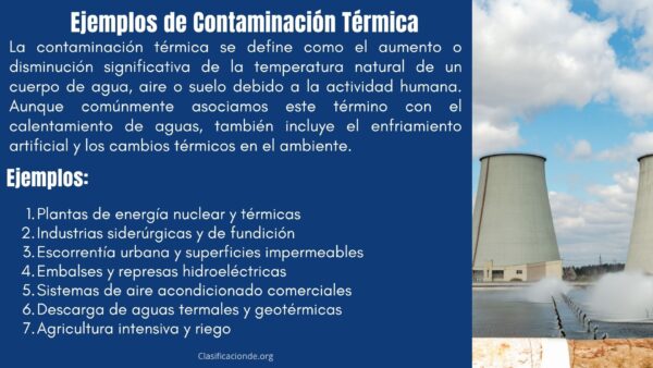 Ejemplos de Contaminación Térmica