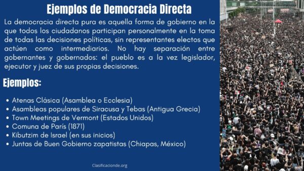 Ejemplos de Democracia Directa