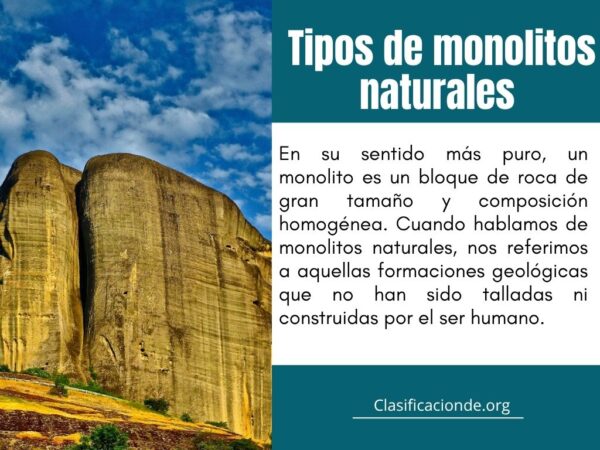 Tipos de monolitos naturales