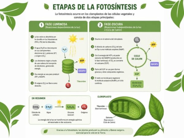 Etapas de la Fotosíntesis para Niños
